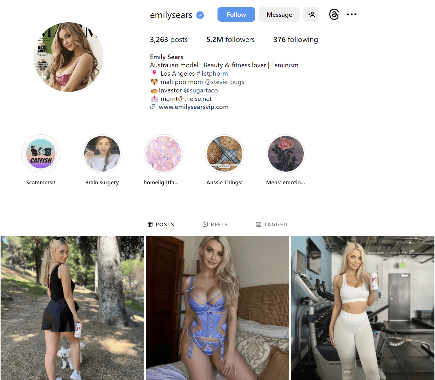 Emily Sears Instagram Profile