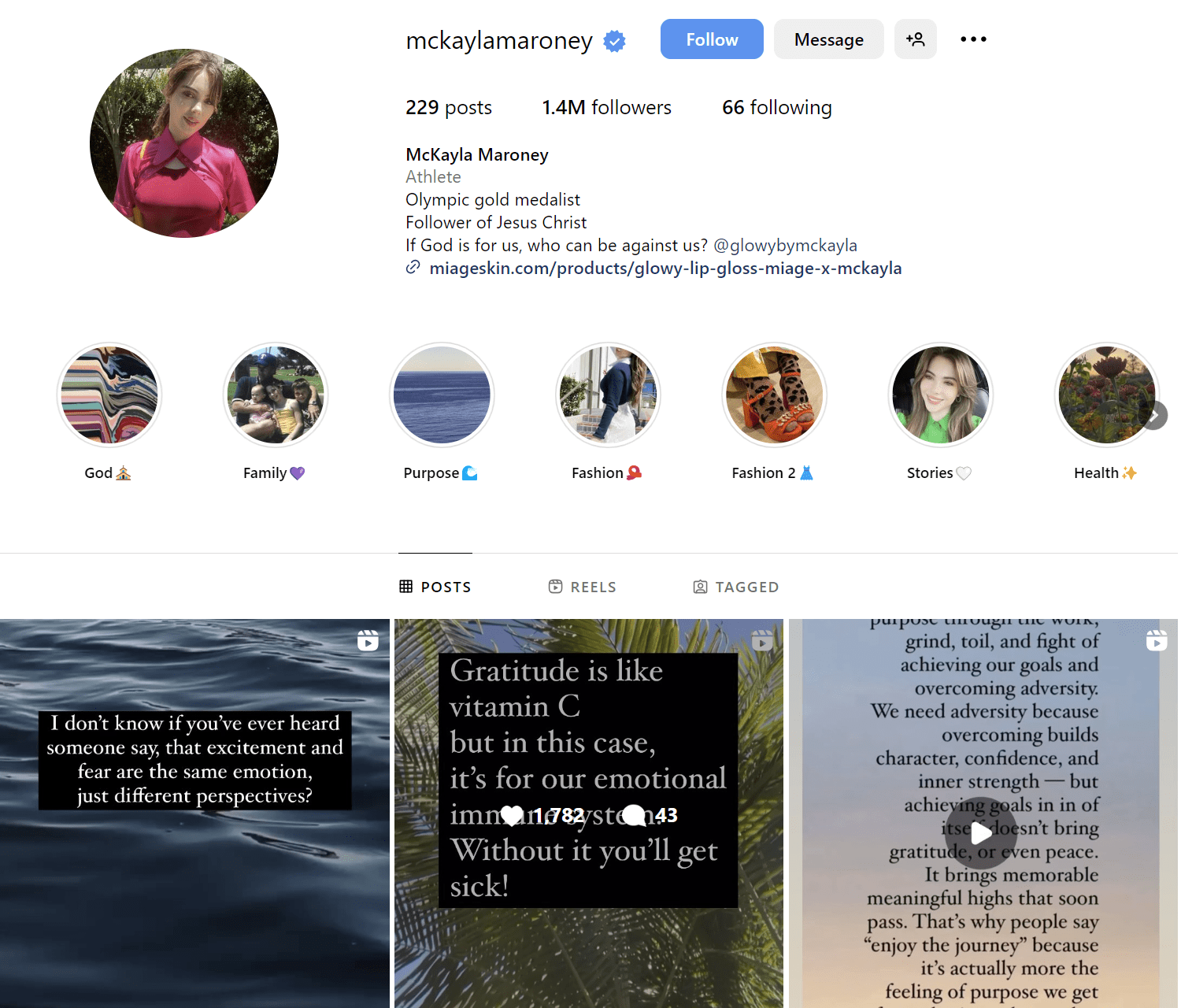 McKayla Maroney Instagram Profile